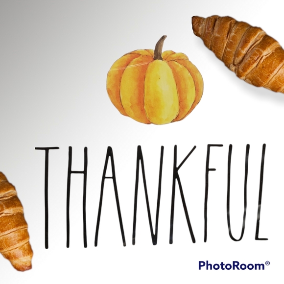 🆕️ NWT 2020 Rae Dunn THANKFUL 🎃 16 Paper Plates packed in original plastic - Picture 3 of 6